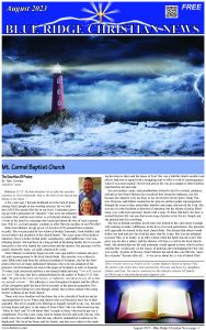Blue Ridge Christian News August 2023 Front page