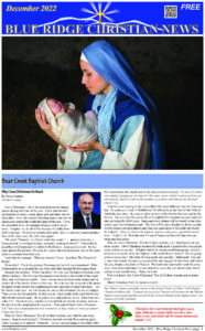 Blue Ridge Christian News December 2022 Front Page