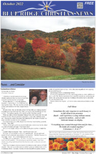 Blue Ridge Christian News Front page
