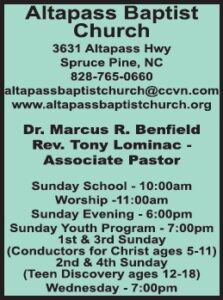 Altapass Baptist Church Spruce Pine NC