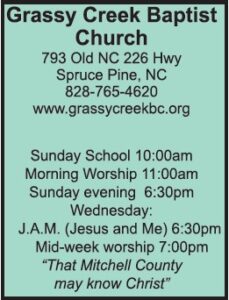 Grassy Creek Baptist Church Spruce Pine NC