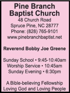 Pine Branch Baptist Church Spruce Pine NC
