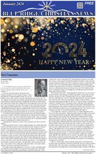 Blue Ridge Christian News January 2024 Front Page