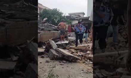 Explosion triggers deadly building collapse in China