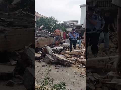 Explosion triggers deadly building collapse in China