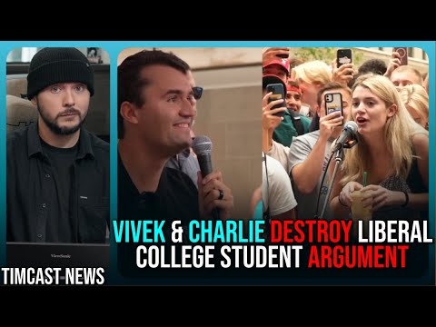 Vivek Ramaswamy & Charlie Kirk DESTROY Liberal Woman’s Argument With LOGIC And FACTS