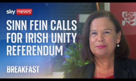 Sinn Fein leader calls for Irish unity referendum at Labour Party conference